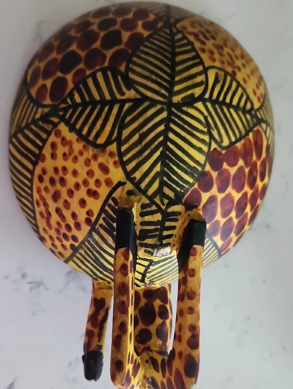 Kenya Handmade Yellow & Brown Giraffe Decorative Sculpture - Home Accents